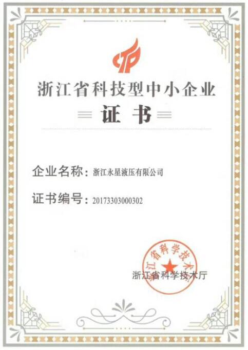 “不忘初心 方得始终”浙江永星液压再获“高含金量”证书